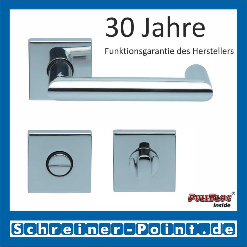 Scoop Thema U quadrat PullBloc Quadratrosettengarnitur, Rosette Edelstahl poliert